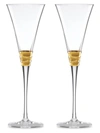 Michael Wainwright Truro Gold 2-piece Toasting Flute Set In Gray