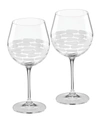 Michael Wainwright Truro Clear 2-piece Red Wine Glass Set In White