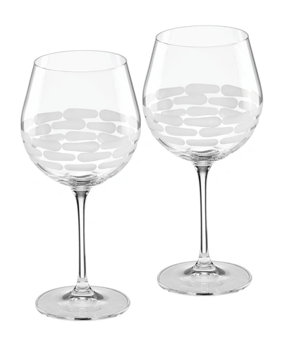 Michael Wainwright Truro Clear 2-piece Red Wine Glass Set In White