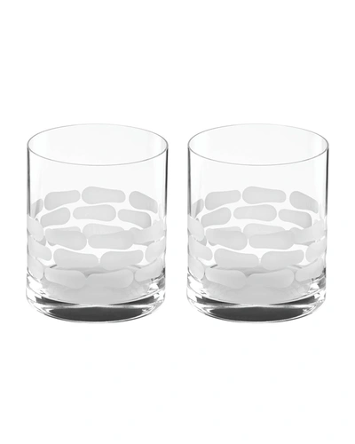 Michael Wainwright Truro Clear 2-piece Double Old Fashioned Glass Set In White