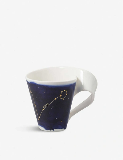 Villeroy & Boch New Wave Stars Pisces Porcelain Mug 300ml In Blue