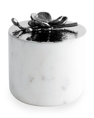 Michael Aram Black Orchid Small Marble Luxe Candle In White