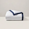 Polo Ralph Lauren Rl Organic Sateen Border Duvet Cover, Full/queen In Polo Navy