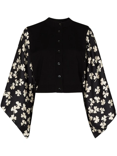 Loewe Black Printed Silk And Wool Cardigan