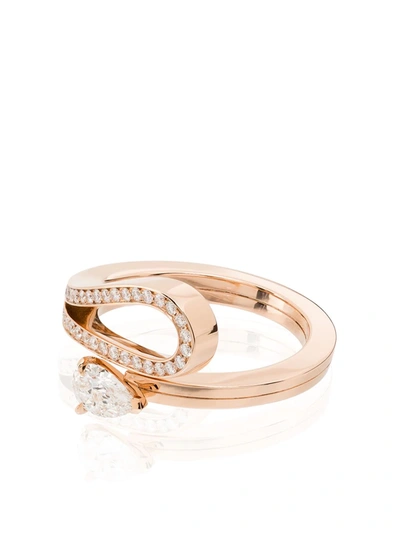 Repossi Serti Inversé 18-karat Rose Gold Diamond Ring In Pink