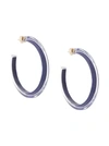 Alison Lou 14k Goldplated & Lucite Medium Jelly Hoop Earrings In Navy