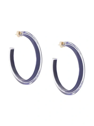 Alison Lou 14k Goldplated & Lucite Medium Jelly Hoop Earrings In Navy