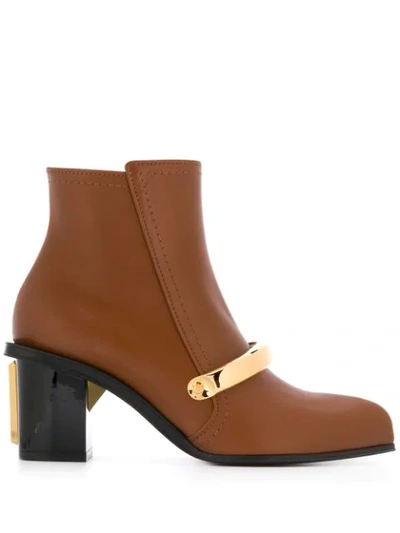 Alexander Mcqueen Pointed-toe Boots In Brown