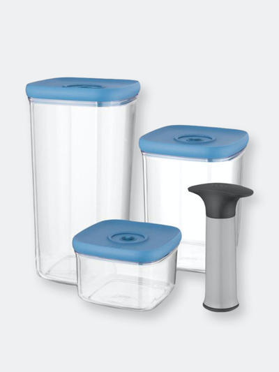 Berghoff Leo 4-piece Vacuum Food Container Set In Blue