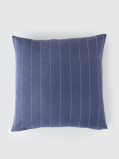 Anchal Project Organic Cotton Pin Throw Pillow Cover In Slate