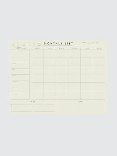 Wilde House Paper - Verified Partner Monthly List Pad In White