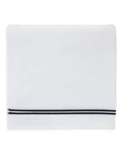 Sferra Aura Bath Cotton Towel In White Navy