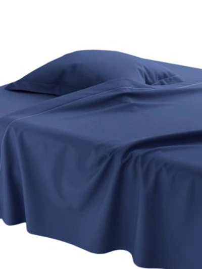 Anne De Solene Vexin Cotton Flat Sheet In Encre