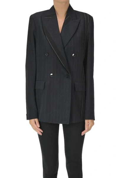 Barena Venezia Pinstriped Double-breasted Blazer In Blue