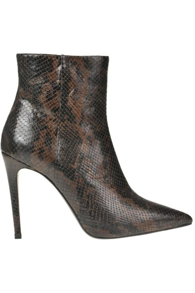 Giampaolo Viozzi Reptile Print Effect Leather Boots In Brown