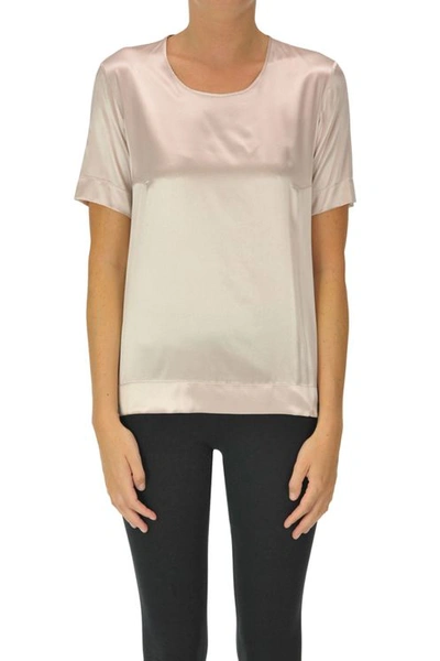 D-exterior Silk Top In Neutral