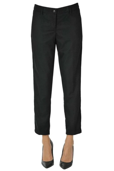 White Sand Slim Trousers In Black