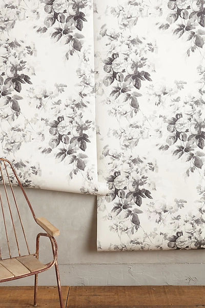 House Of Hackney London Rose Wallpaper In Grey