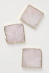 Anthropologie Gilded Agate Coaster By  In Pink Size Coasters