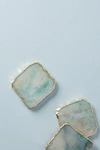Anthropologie Gilded Agate Coaster By  In Green Size Coasters