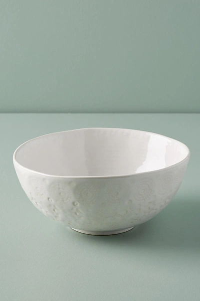 Anthropologie Old Havana Salad Bowl By  In White Size Serving Bowl