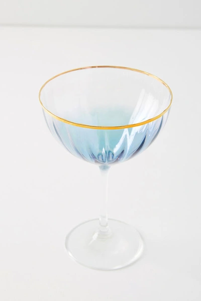 Anthropologie Waterfall Coupe Glasses, Set Of 4 By  In Assorted Size S/4 Coupe In Assorted