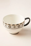 Anthropologie Bistro Tile Mugs, Set Of 4 By  In Black Size S/4 Mug/cu