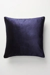 Anthropologie Adelina Slub Velvet Pillow By  In Blue Size 22 X 22
