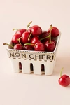 Anthropologie Bistro Tile Mon Cheri Berry Basket By  In Black Size Xs