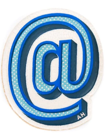 Anya Hindmarch @" Leather Sticker For Handbag" In Grey