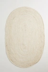 Anthropologie Handwoven Lorne Oval Rug By  In White Size 2 X 3
