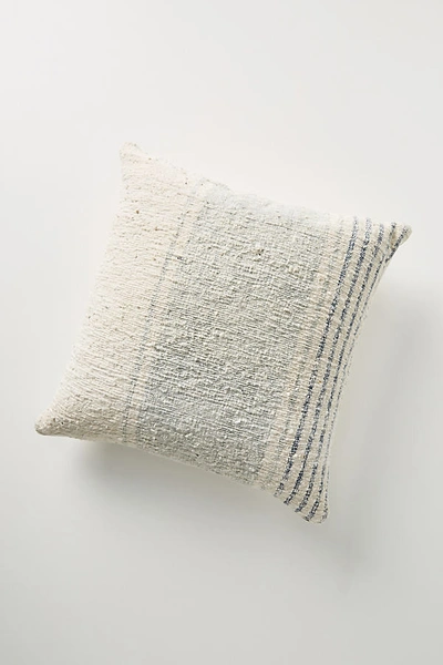 Anthropologie Handwoven Dylan Pillow By  In Blue Size 20 In Sq