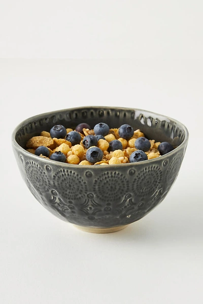 Anthropologie Old Havana Cereal Bowls, Set Of 4 By  In Grey Size S/4 Bowl In Grey