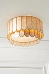 Anthropologie Madelyn Capiz Faceted Flush Mount In Pink