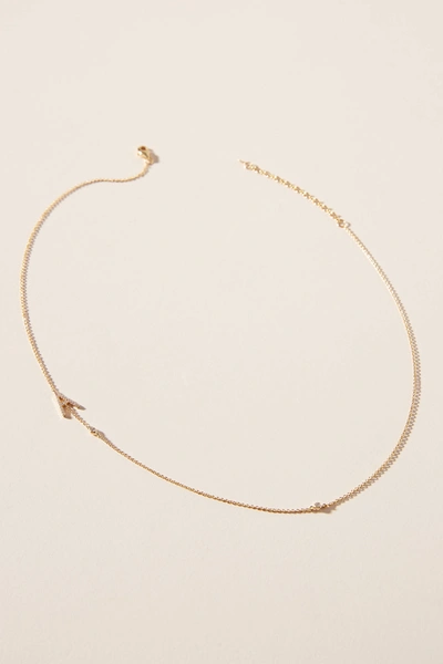 Anthropologie Delicate Monogram Necklace In Alphabet