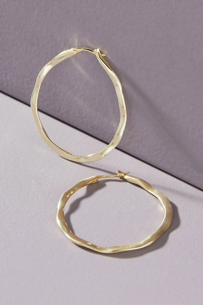 Anthropologie Edison Hoop Earrings In Gold