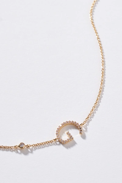 Anthropologie Delicate Monogram Necklace