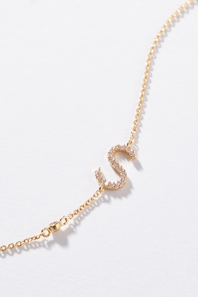 Anthropologie Delicate Monogram Necklace