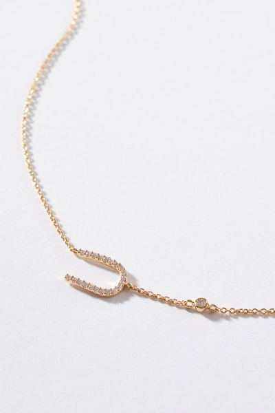 Anthropologie Delicate Monogram Necklace