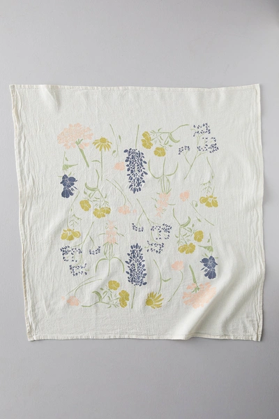 Anthropologie Southern Regional Wild Flower Dish Towel In Assorted