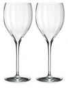 Waterford Set Of Two Elegance Optic Sauvignon Blanc Glasses In Clear And Black