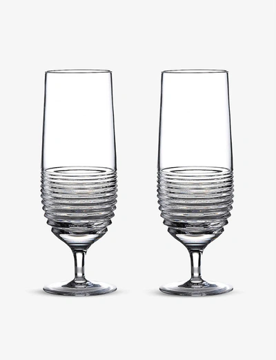 Waterford Mixology Circon Crystal Hurricane Glasses Set Of Two In Clear