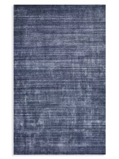 Solo Rugs Harbor Contemporary Loom Knotted Wool-blend Area Rug In Denim