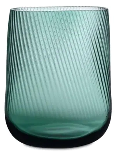 Nude Glass Opti Smoked Green Tall Vase In Smokey Grey