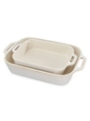 Staub Stonewares Rectangular Baking & Casserole 2-piece Dish Set In Ivory