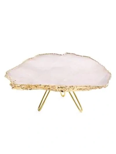 Anna New York Torta Cake Stand In Rose Quartz Gold