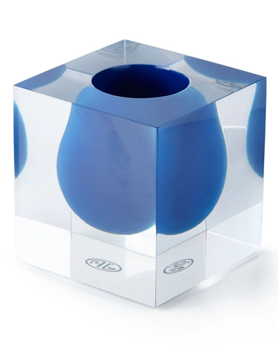 Jonathan Adler Bel Air Cobalt Mini Scoop Vase In Blue