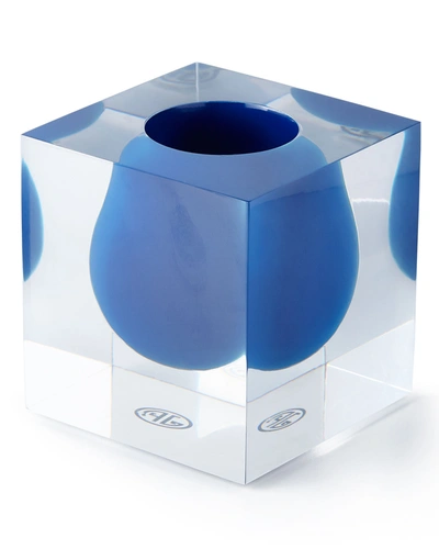 Jonathan Adler Bel Air Cobalt Mini Scoop Vase In Cobalt