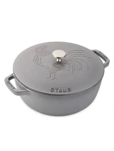 Staub 3.75-quart Essential Rooster French Oven In Graphite