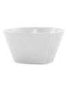 Vietri Lastra White Collection Stacking Cereal Bowl In Linen